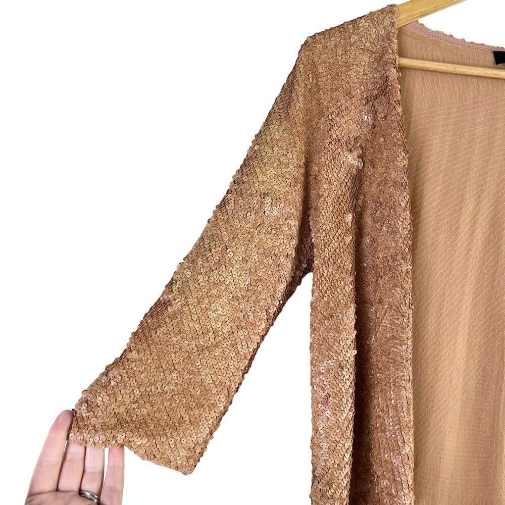 J.Crew Collection Sequin Open Front Cardigan Silk… - image 6